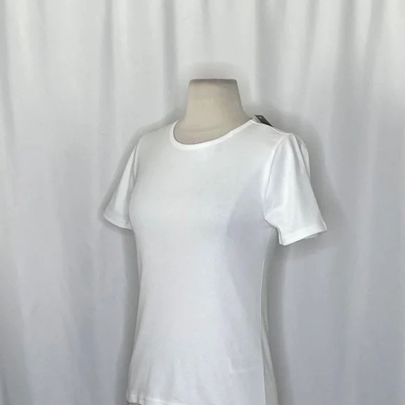 NWT!! J. CREW New Perfect Fit Short Sleeve T-Shirt Top Knit Solid White Small - Picture 6 of 12